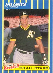 1988 Fleer Baseball All-Stars Baseball Cards   005      Jose Canseco